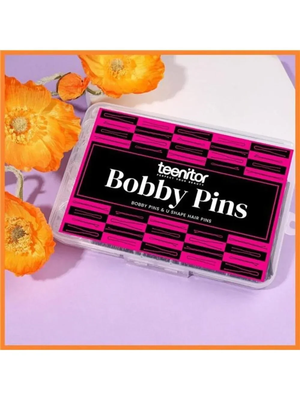 Bobby pins hair pins kit 300pcs brown clear bun pins hair bands for women